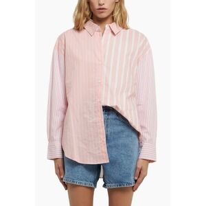English Factory Pink Striped Button-Down Shirt